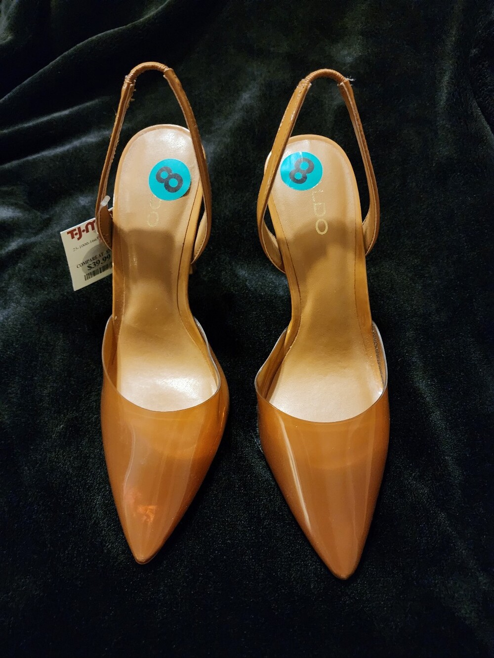 Aldo Cognac Pointed Slingback Pumps -NWT